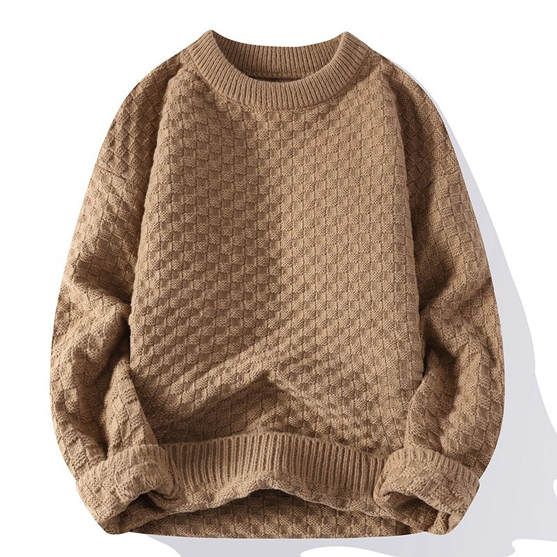 Mens Crew-Neck Sweater For Fall And Winter