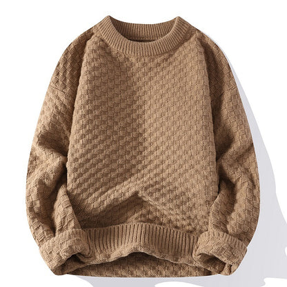 Mens Crew-Neck Sweater For Fall And Winter