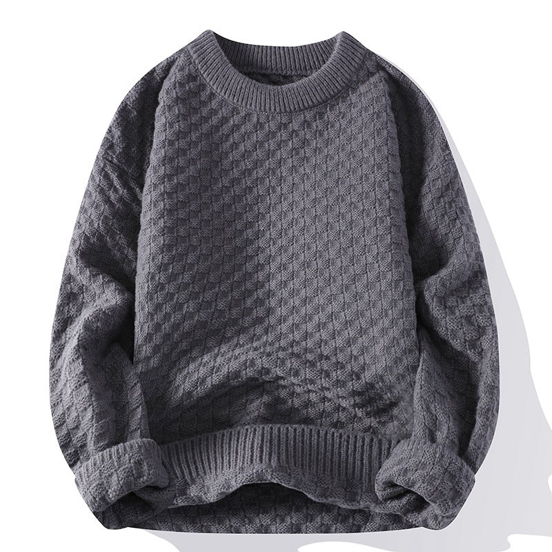 Mens Crew-Neck Sweater For Fall And Winter